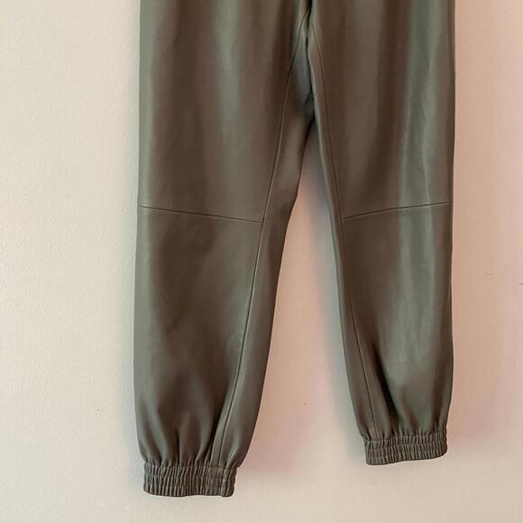 MANGO gray faux leather joggers - Picture 3 of 6